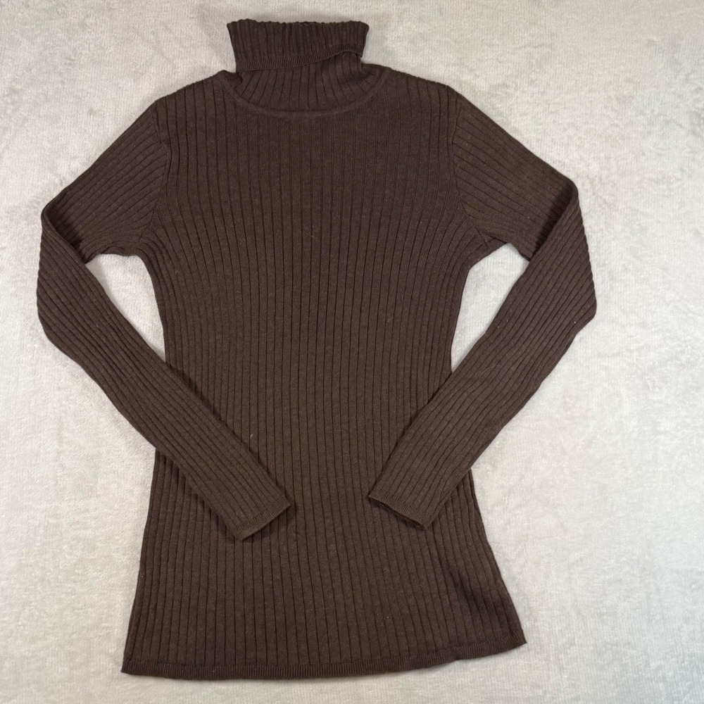 Peruvian Collection 100 Pima Cotton‎ Knit Cardigan Sweater Brown Women's